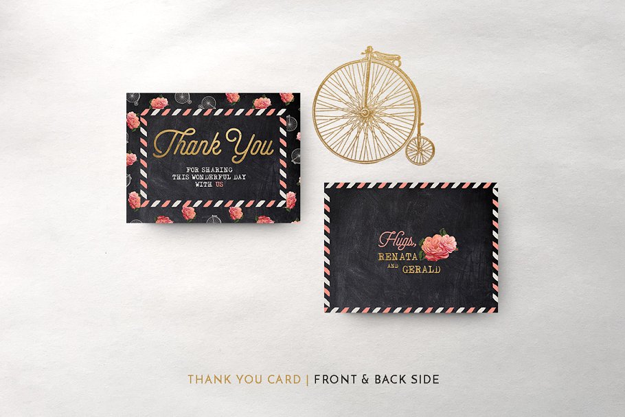 复古怀旧风格旅行婚礼设计物料素材 Vintage Travel Wedding Suite插图(19)