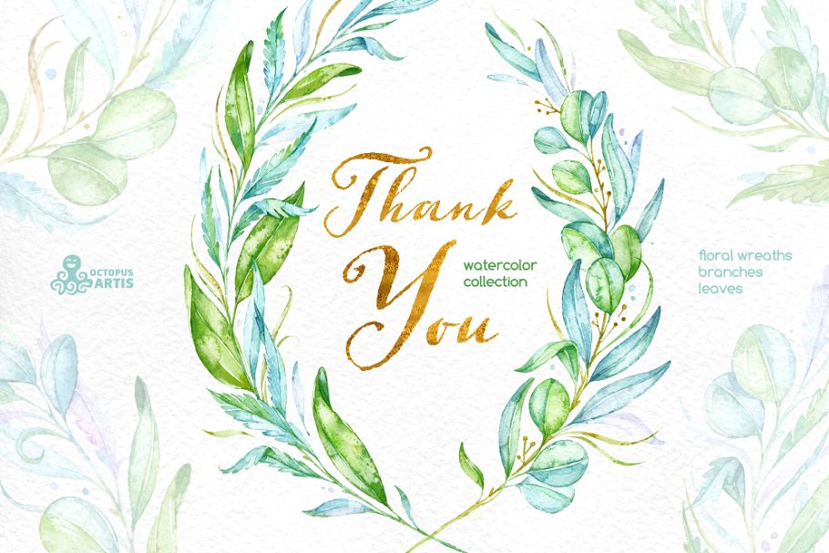 梦幻花卉插画素材 Fantasy Foliage. Floral collection插图(6)