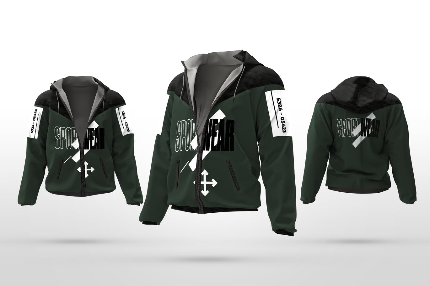运动夹克外观设计图样机素材库精选 Sport Jacket Mockups插图