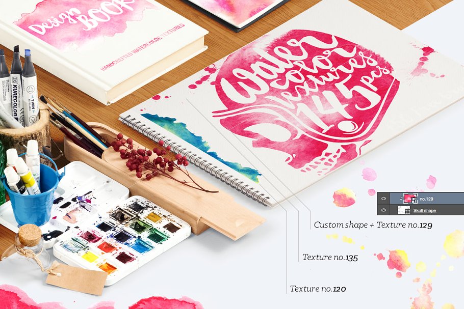 145款水彩污迹图案纹理 145 Watercolor Textures插图(1)