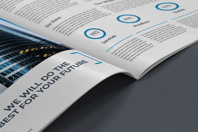 现代专业的企业业务宣传册模板 Business Brochure Template插图(4)