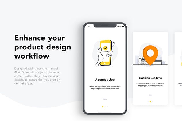 出租车打车软件APP应用UI设计套件 Taxi Driver Booking UI Kit插图(5)
