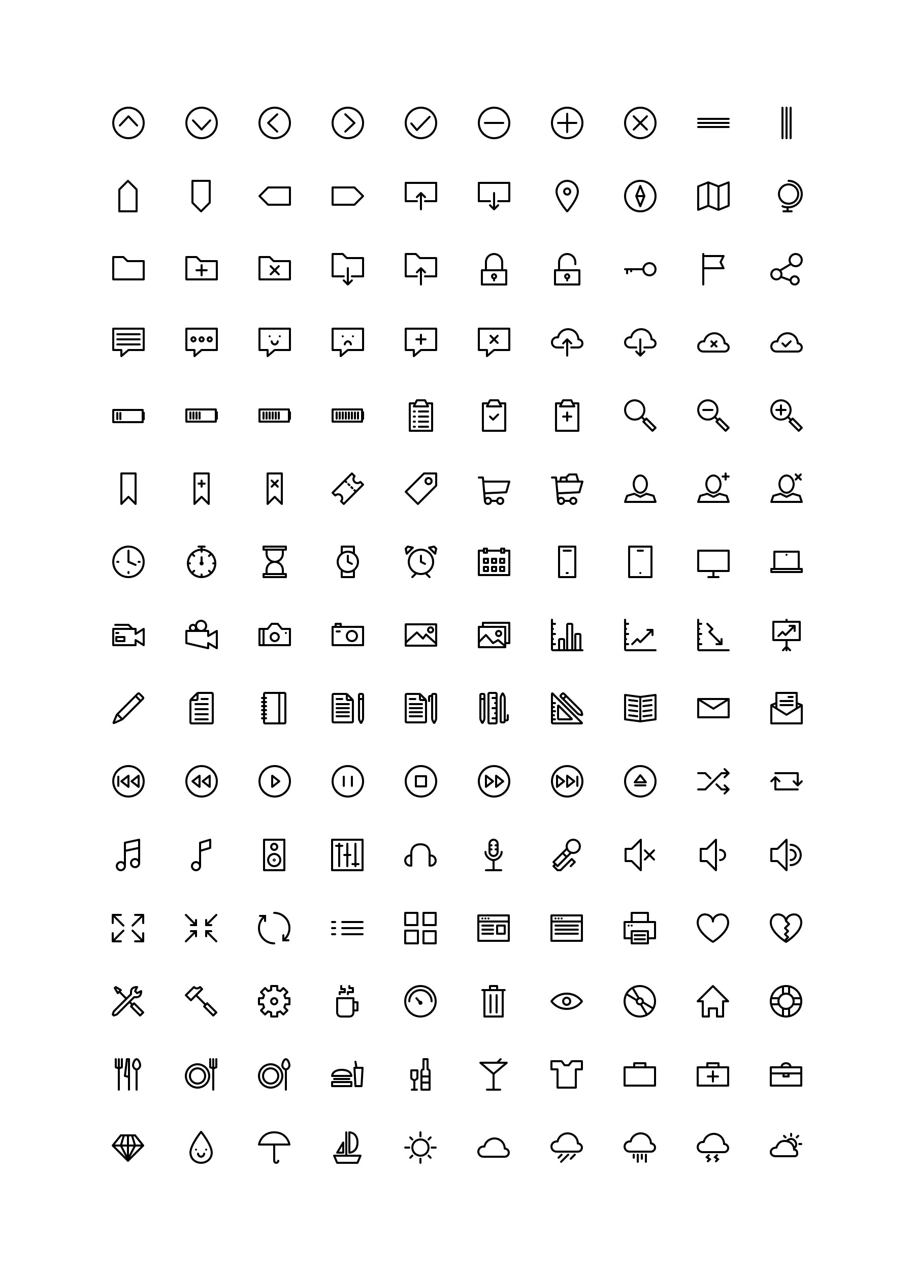 Useful Outline Icons