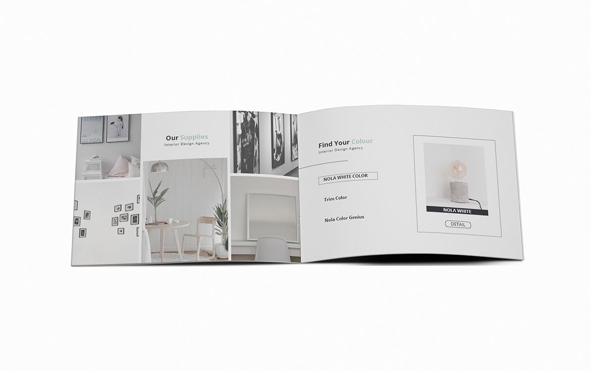 北欧装修风格室内设计A5规格画册设计模板插图(10)