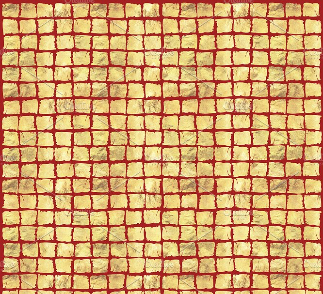 手工金箔背景图案元素  Hand Made Gold Leaf Digital Patterns插图(2)