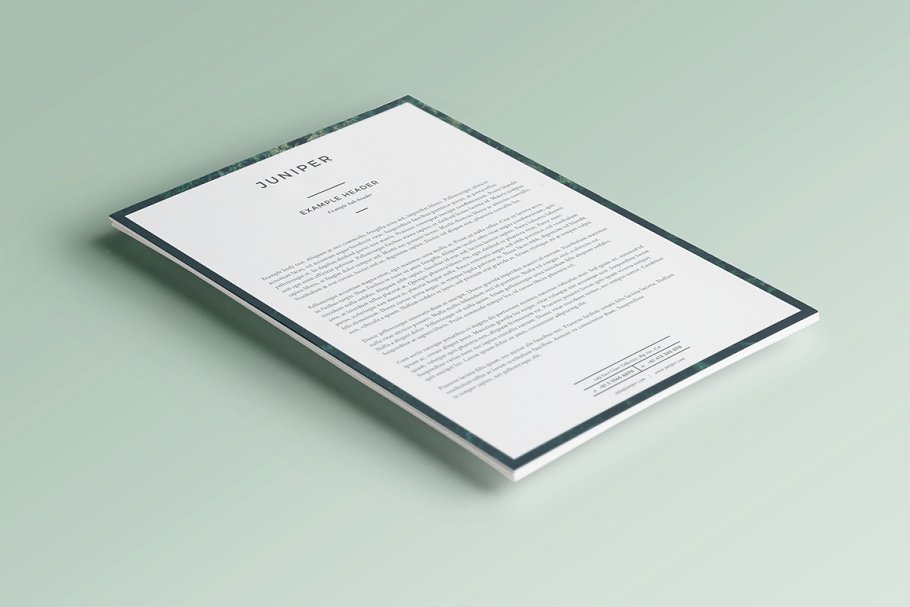 漂亮的多用途信笺模板 J U N I P E R  Letterhead + Comps插图(4)