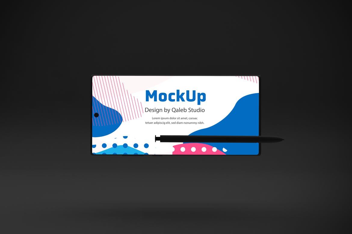 Note 10大屏手机屏幕预览样机模板 Dark Note 10 Mockup插图(4)