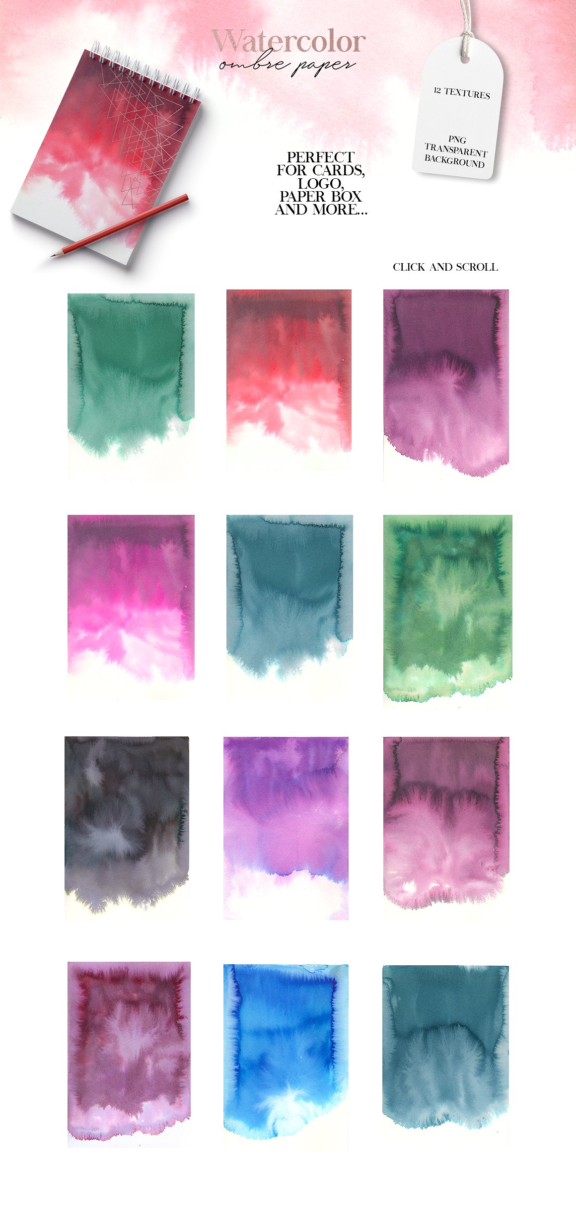 轻柔流畅的几何图案&水彩纹理合辑下载[ai,eps,png,jpg]插图(5)