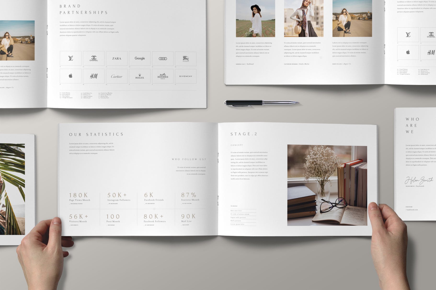 个人品牌形象塑造画册设计模板 Media Press Kit Template插图(1)