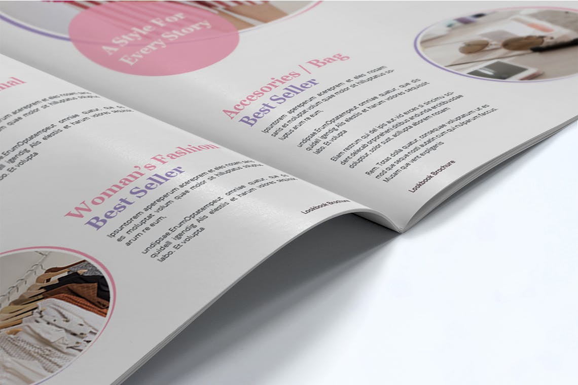 时装订货画册/新品上市产品素材库精选目录设计模板v3 Fashion Lookbook Template插图(9)