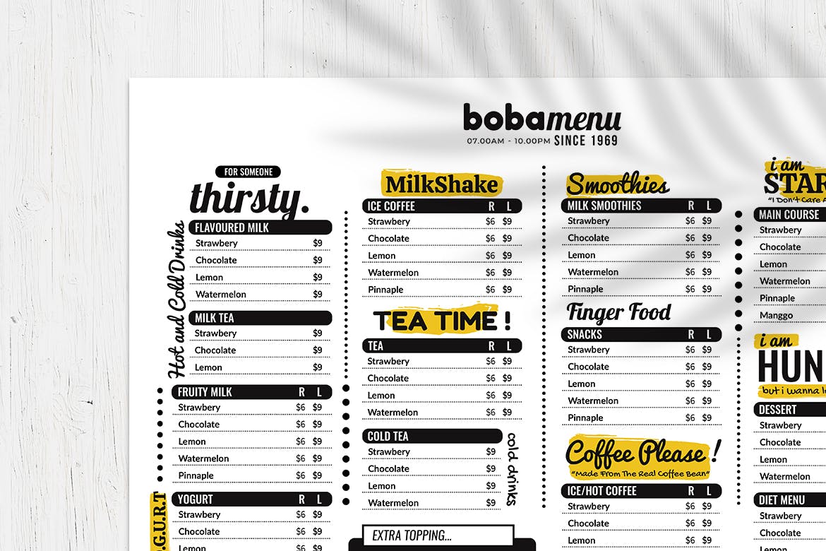 西式咖啡店/面包店/蛋糕店素材库精选菜单模板v6 Resto Food Menu Vol. 6插图(1)