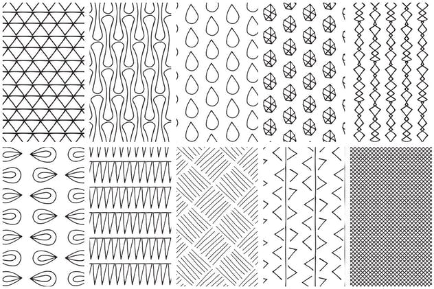 简约手绘线条包装设计印花素材 Simple Line Handdrawn Patterns插图(6)