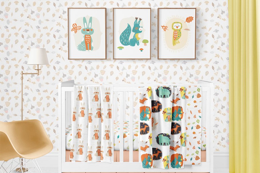 可爱的森林动物剪贴画 Cute Forest Animals Clipart插图(4)