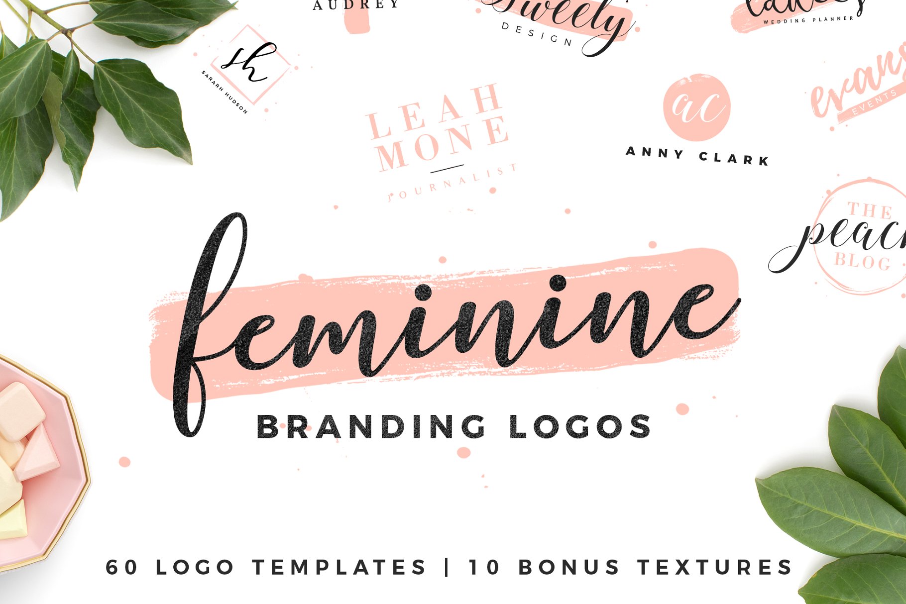 轻奢女性品牌Logo模板合集 Feminine Logo Pack插图
