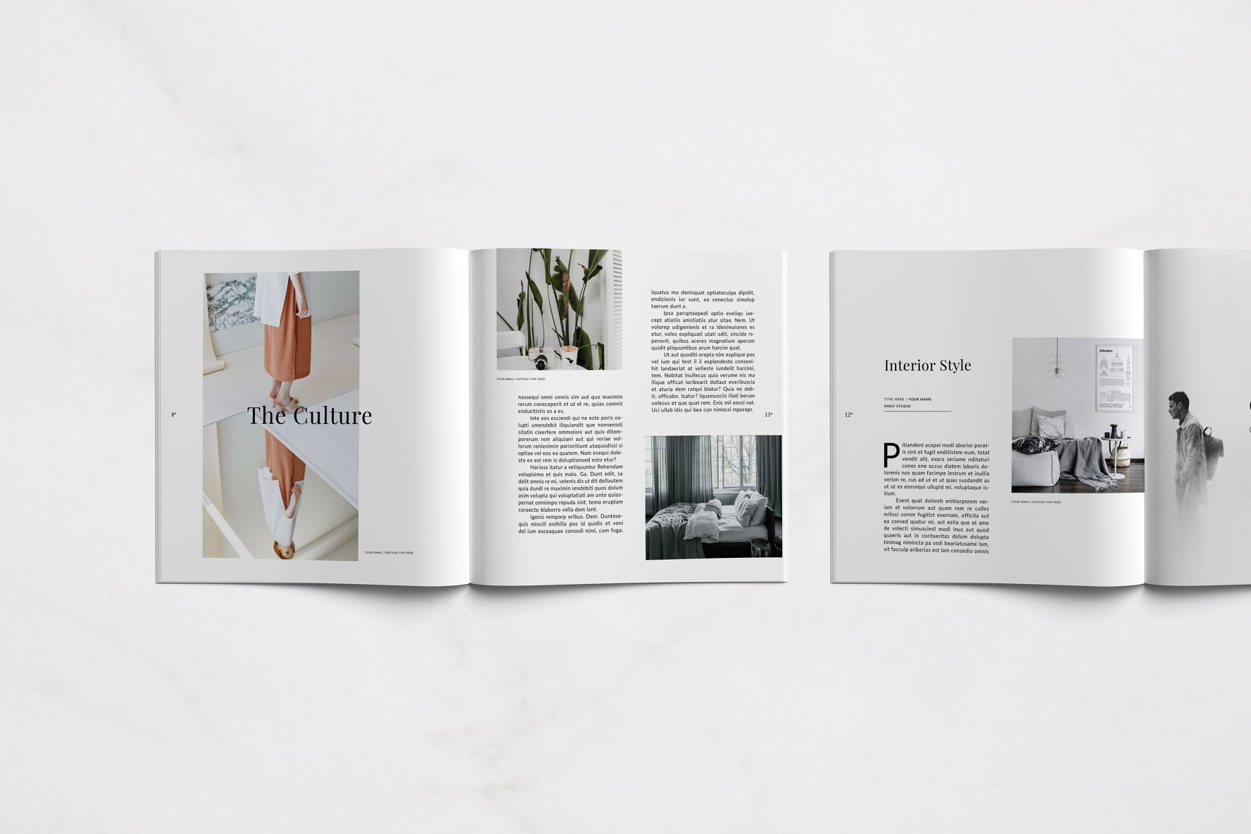 极简主义时尚生活与旅游杂志模板 Emily Magazine插图(4)