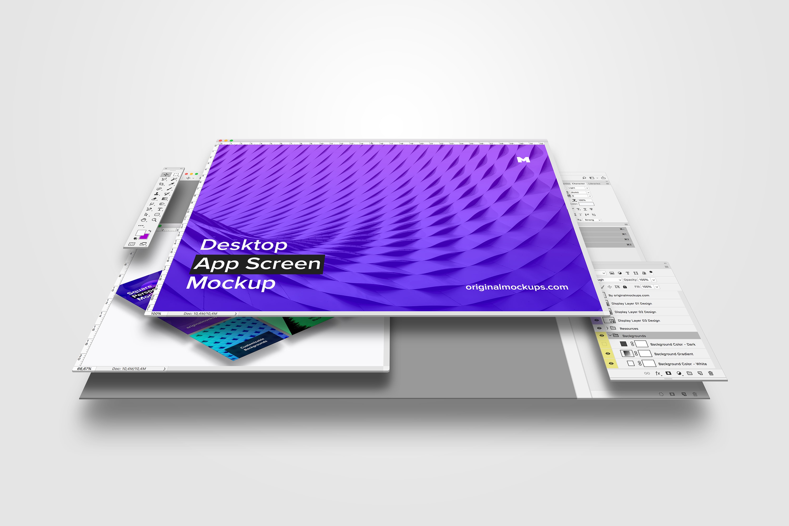 桌面应用程序设计屏幕预览样机01 Desktop App Screen Mockup 01插图(1)