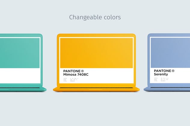 Macbook PRO电脑UI展示样机模板 Macbook PRO Mockup Front & Top views插图(1)