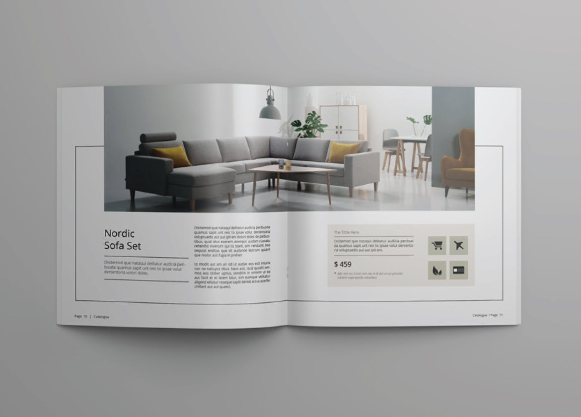 方形多用途产品目录设计模板v4 Square Catalogue Template Vol. 4插图(4)