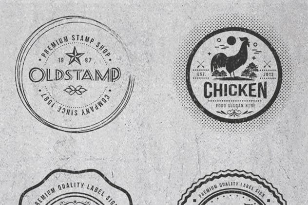 复古风格矢量徽章&Logo模板 Vintage Style Badges and Logos插图(5)