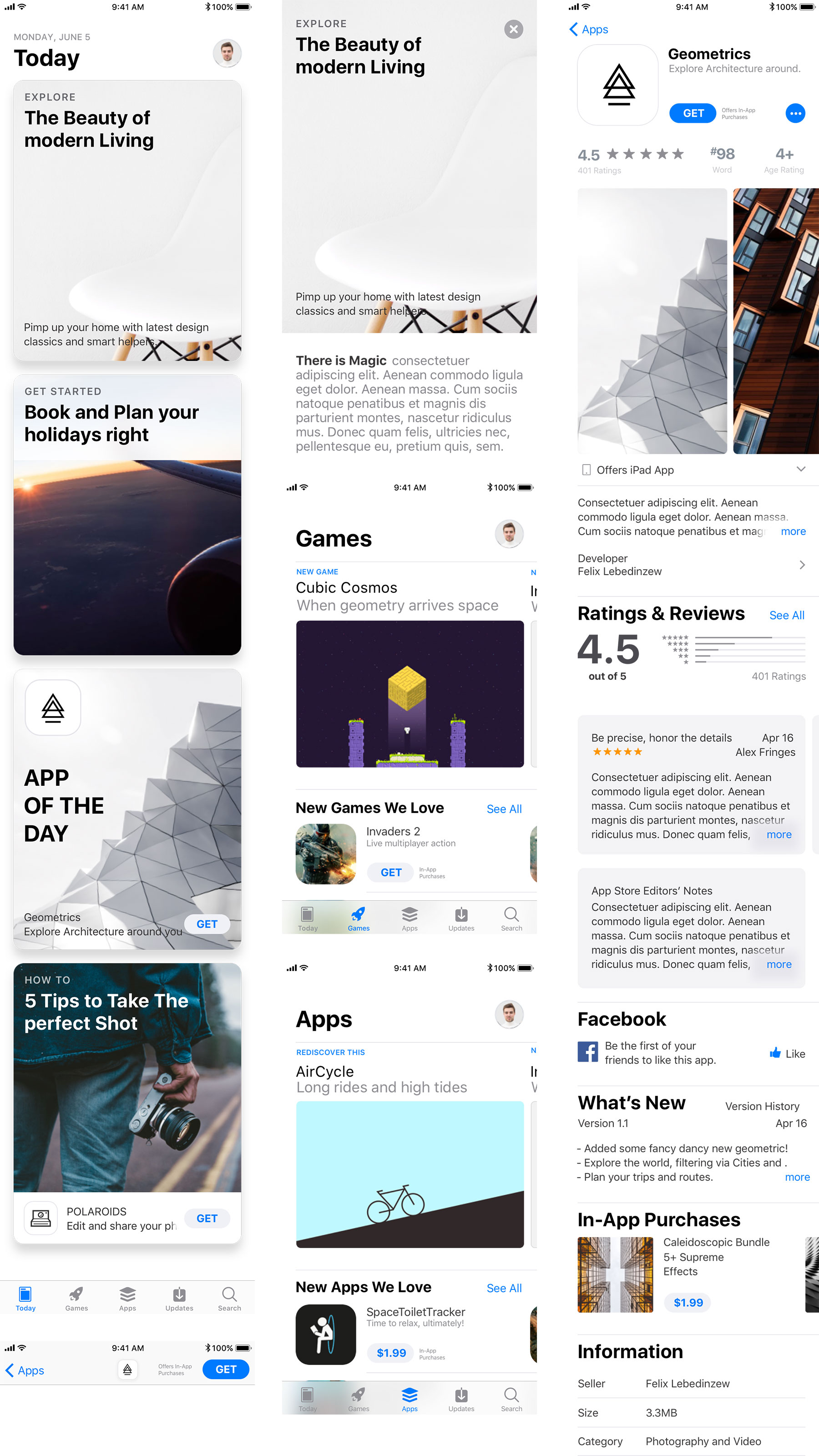 iOS11里面的App Store新UI的sketch源文件下载插图