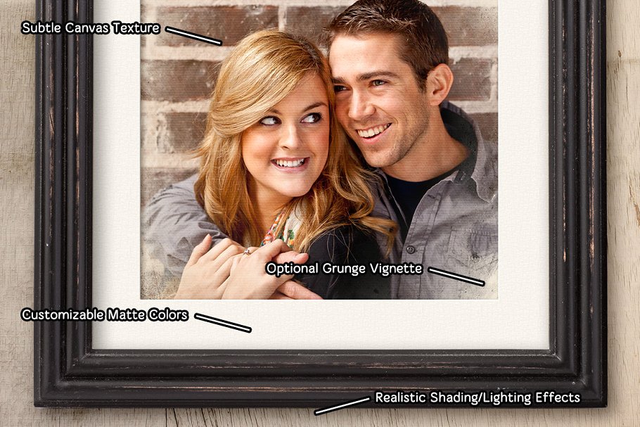 复古风格画框相框样机模板v1 Picture Frame Mockups Volume 1插图(4)