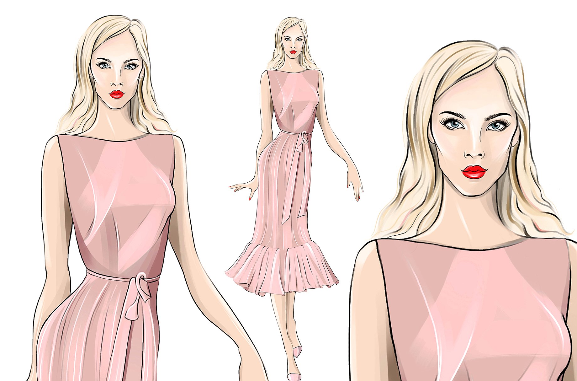 手绘新年和圣诞节剪贴画插图(9)