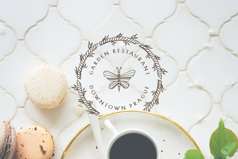 13款手写英文字体合集&Logo模板、矢量插画 Wonderland Fonts Pack & Branding Kit插图(35)