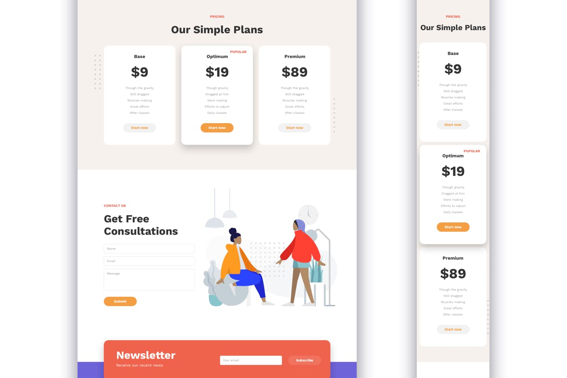 响应式代理商网站着陆页设计模板[XD, SKETCH] Agency Responsive Landing Page插图(5)