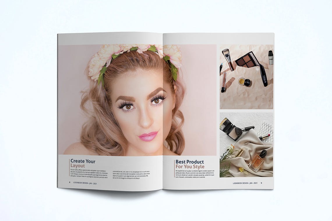 时装订货画册/新品上市产品素材库精选目录设计模板v4 Lookbook Template插图(7)