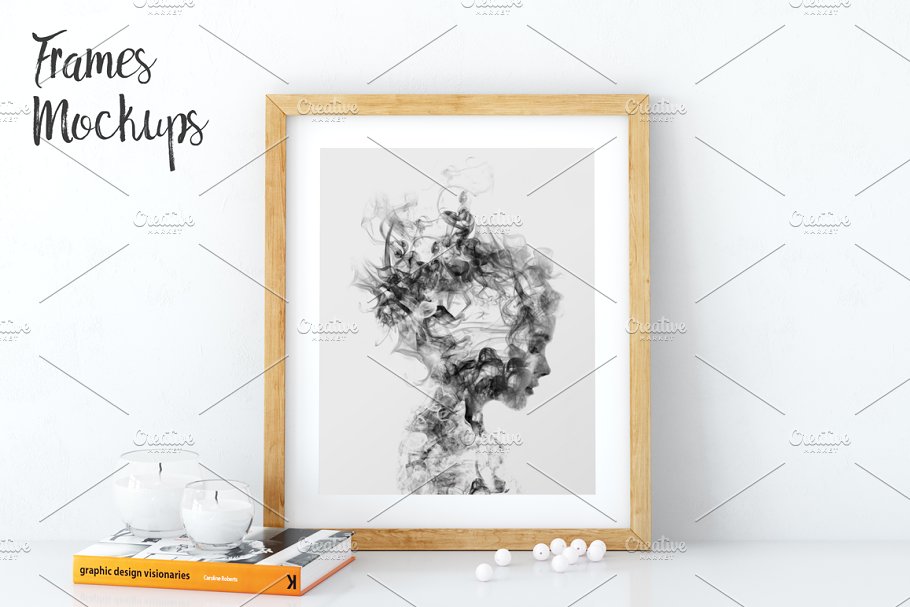 简约相框画框样机 Frame mockups pack 8×10插图(3)