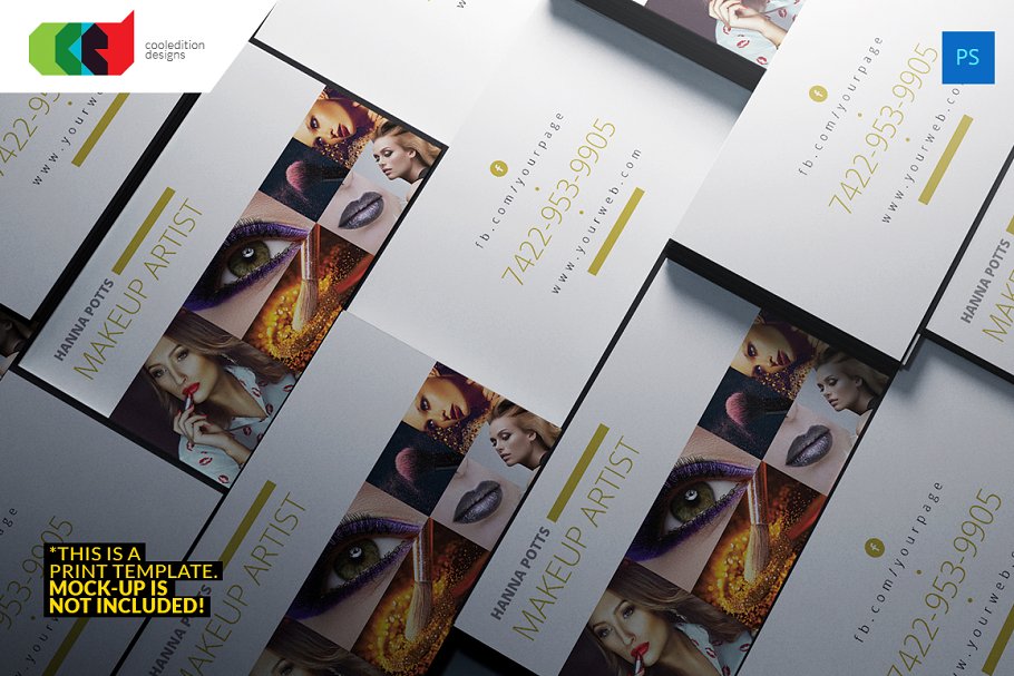 一组多用途商务名片模板 Multipurpose – Business Card 66插图(3)