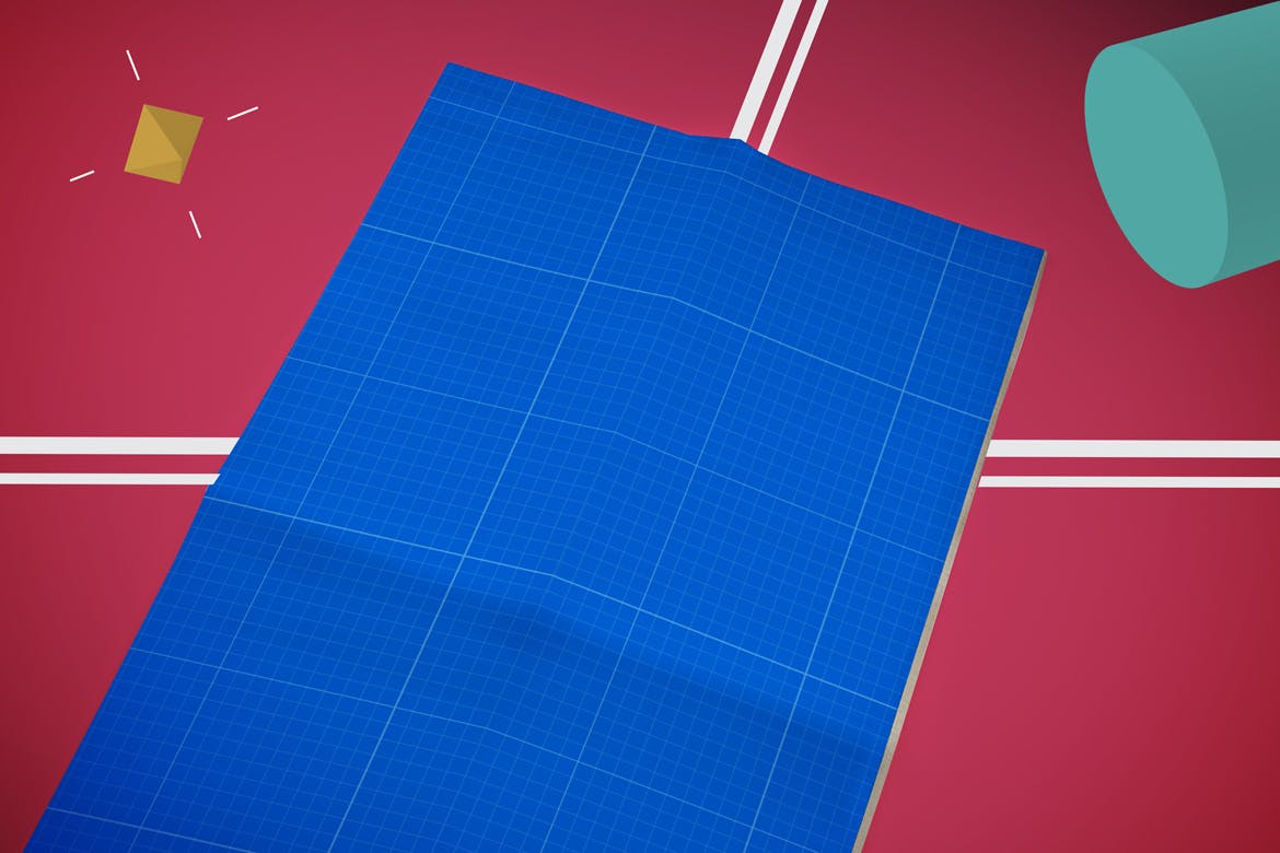 报纸版式设计效果图样机素材库精选模板 Abstract Newspaper MockUp插图(9)