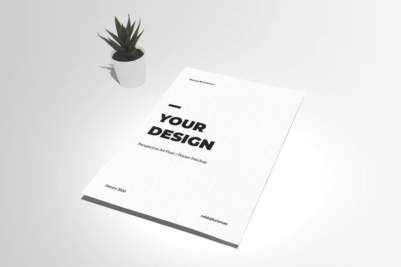 A4传单/海报设计透视图样机素材库精选模板 Perspective A4 Flyer / Poster Mockup插图(5)