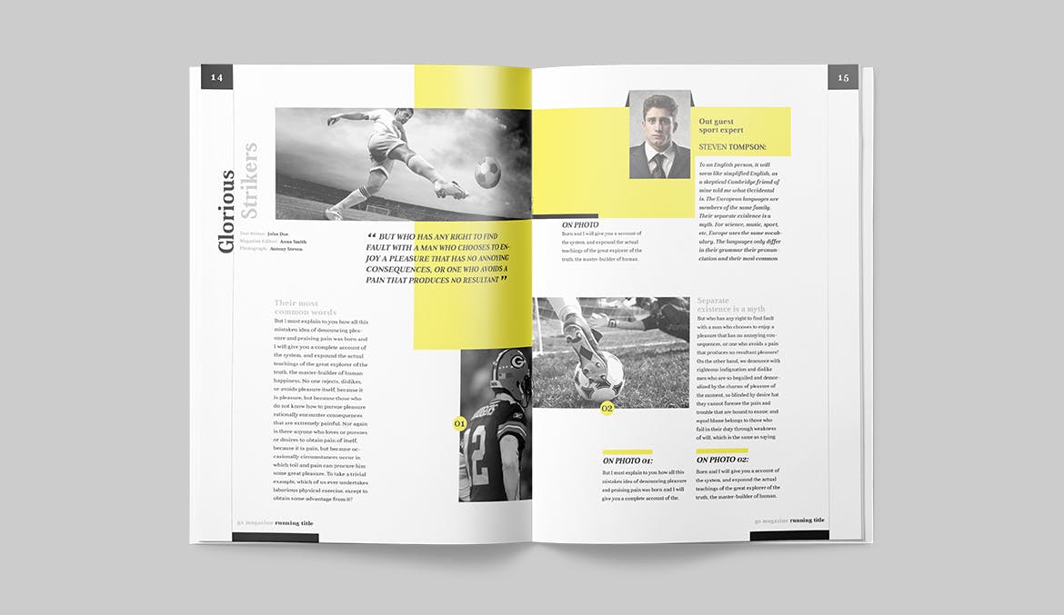 人物/财经/商业主题适用的杂志设计模板 Magazine Template插图(7)