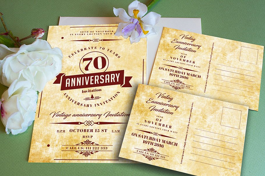 周年庆典纪念活动邀请函卡片模板 Anniversary Invitation Card插图(3)