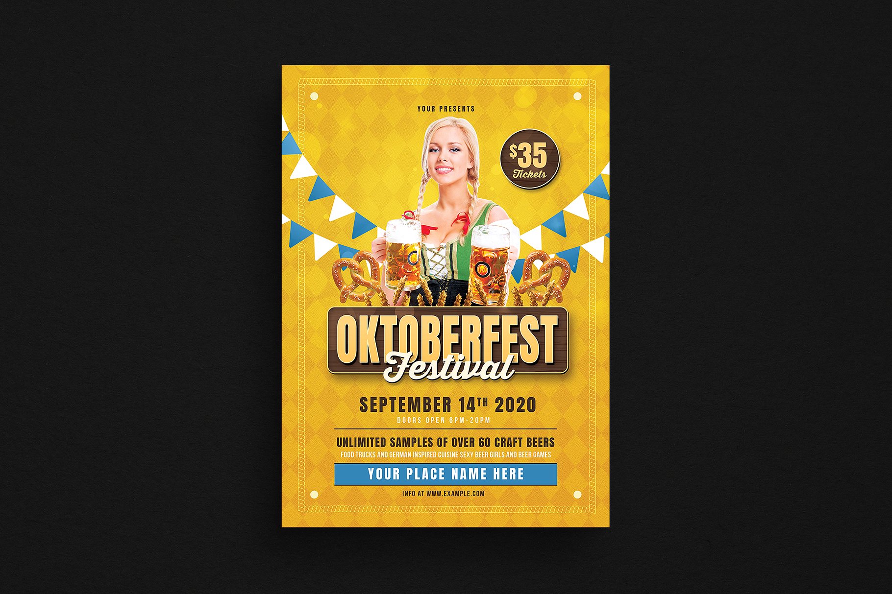 十月节日活动宣传海报设计模板 October Festival Flyer插图