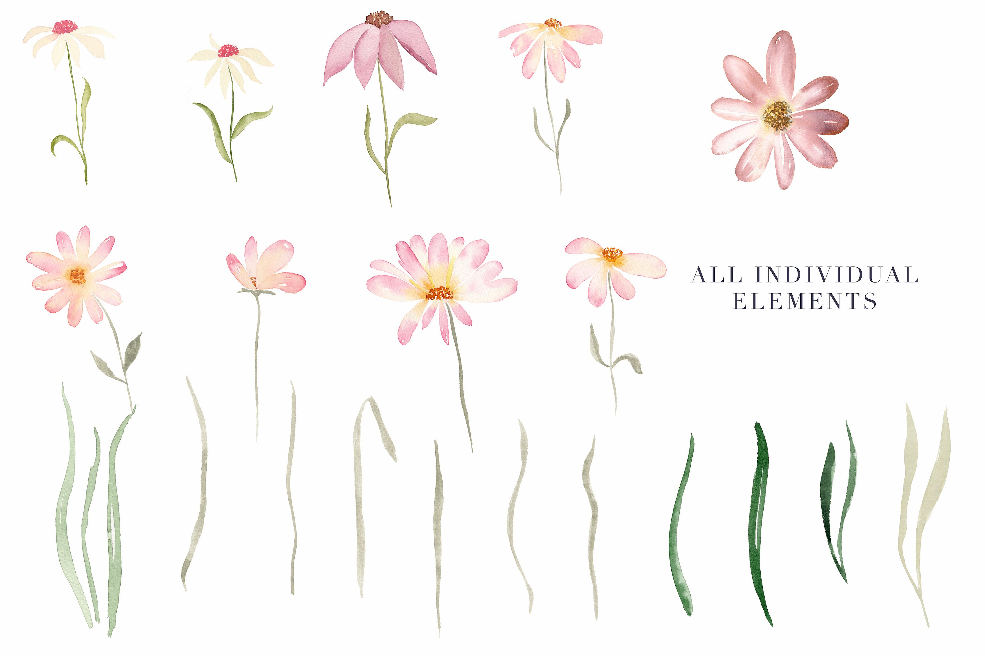 淡雅水彩剪贴画合集[1.52GB] Watercolor Clipart Bundle插图(25)