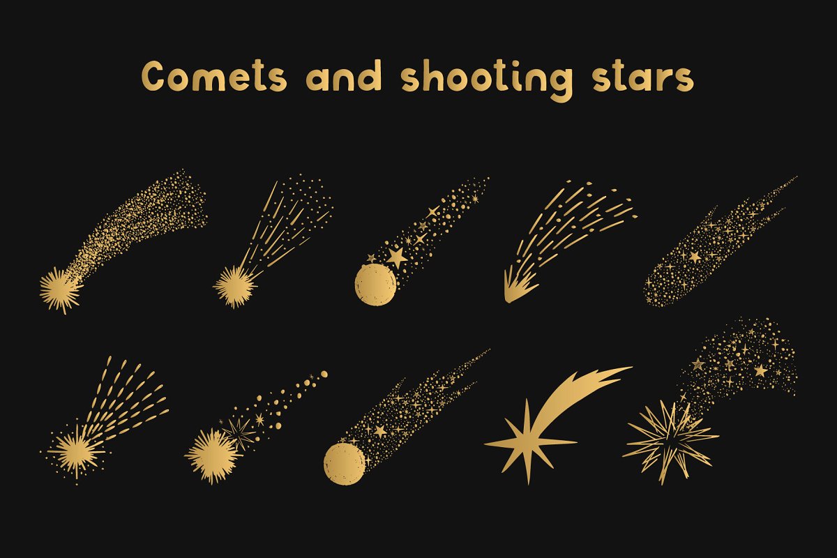 太空星系故事矢量图形套装插图(2)