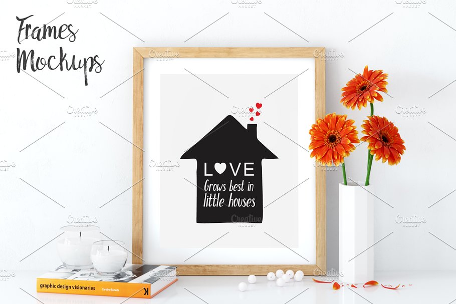 简约相框画框样机 Frame mockups pack 8×10插图(2)