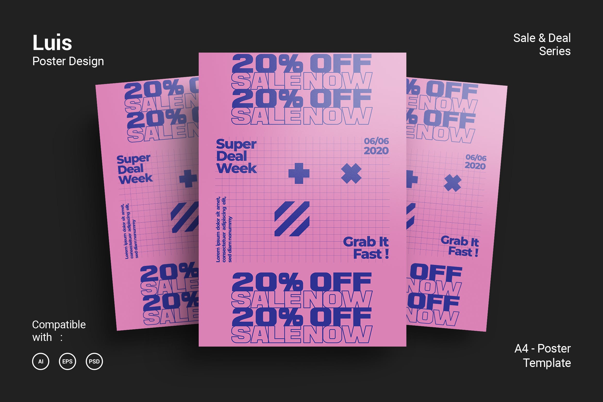 创意文字排版设计海报PSD素材素材库精选 luis Poster Design插图