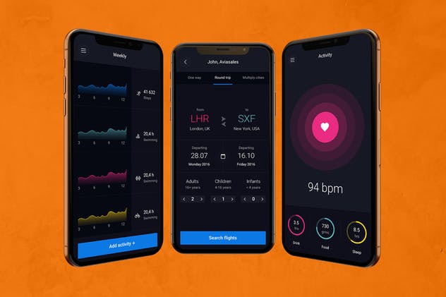 iPhone X手机APP应用设计演示样机模板 iPhone X App Promotion插图(6)