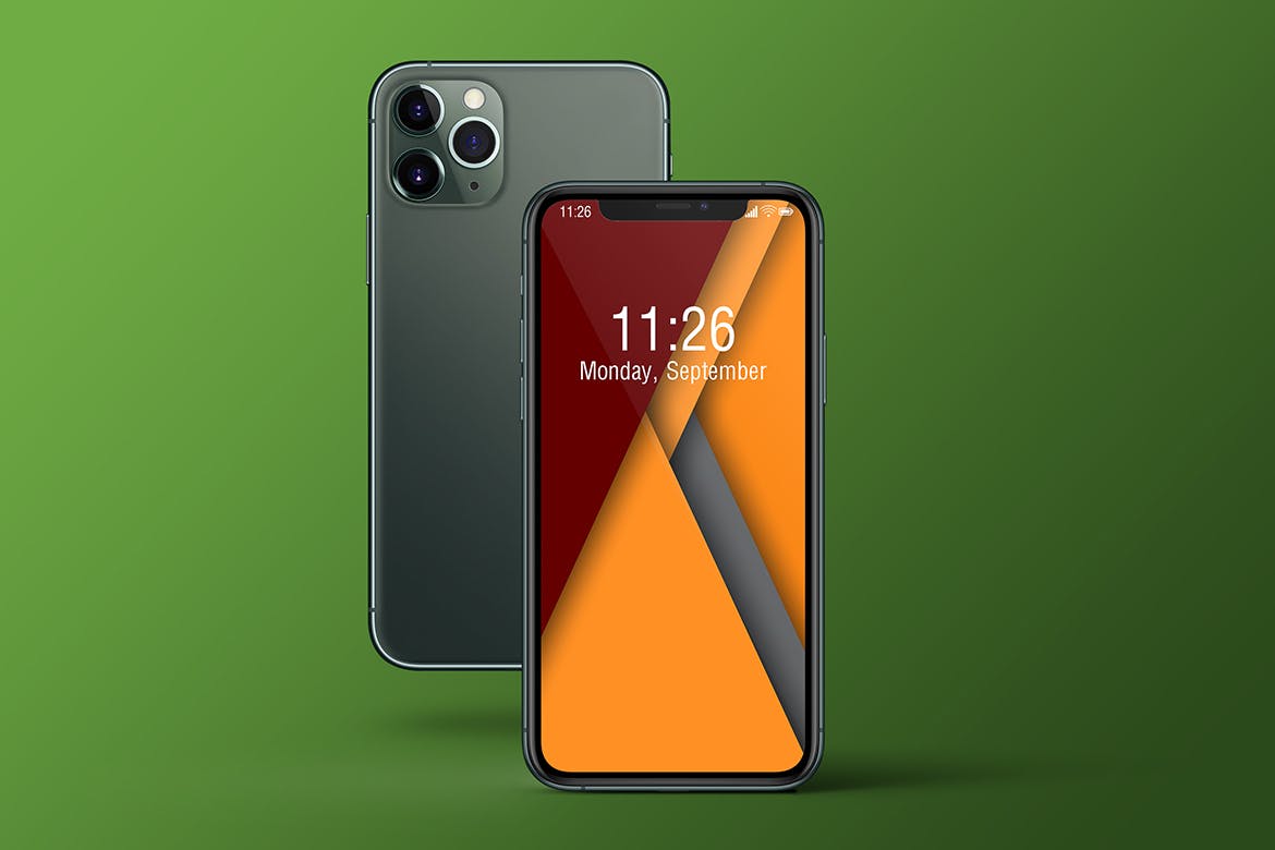 iPhone 11 Pro手机屏幕演示素材库精选样机模板 PHONE 11 PRO MOCKUP插图(2)