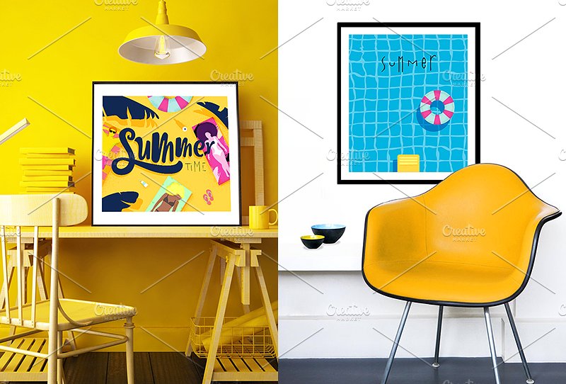 夏日时光大胆配色插画素材 Summer Time插图(5)