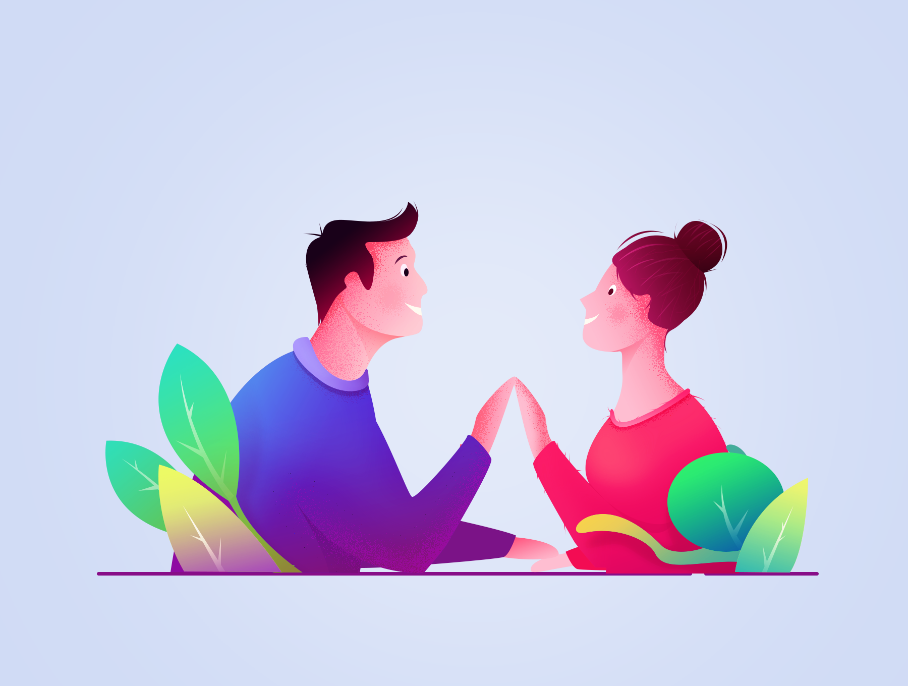 素材库下午茶：多彩的人物角色插画合集[PSD]插图