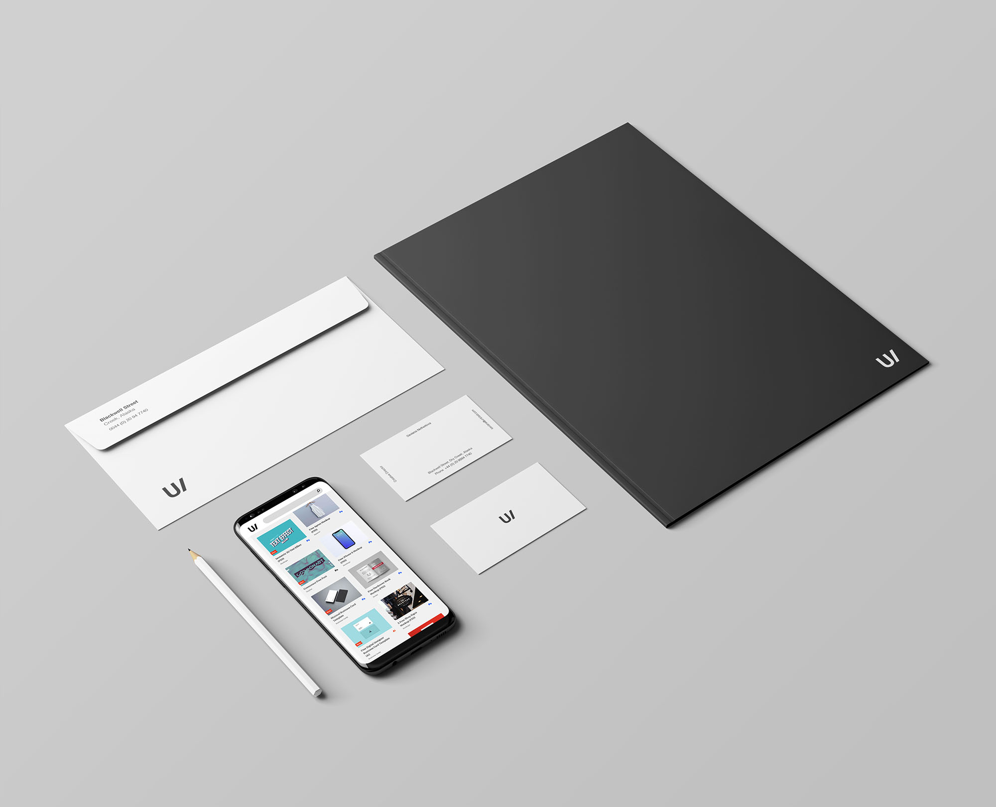 企业品牌VI视觉设计展示办公用品样机套件PSD模板 Stationery Branding & Identity Mockup – PSD插图(2)
