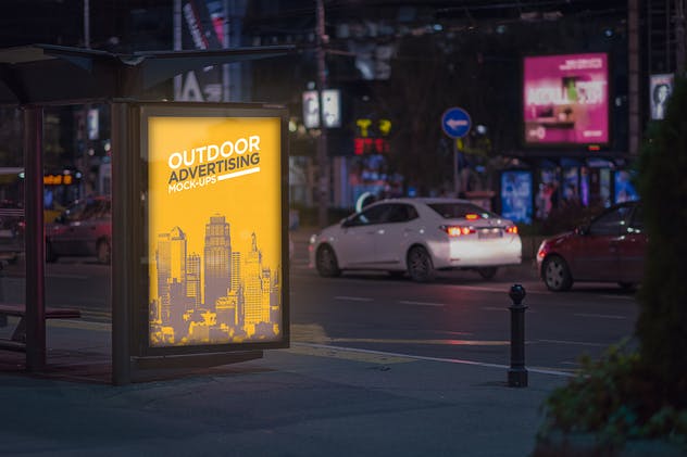 城市户外广告牌/海报样机Vol.1 Outdoor Advertising Mock-Up Vol.1插图(4)