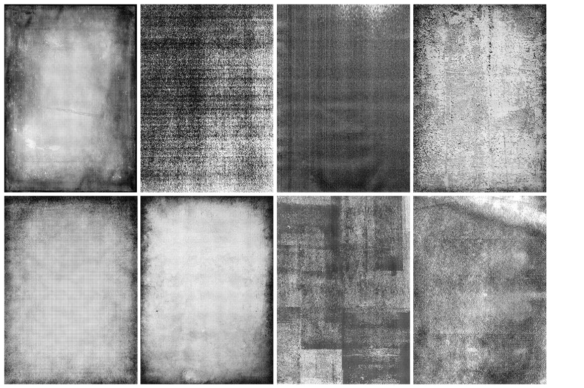 复古做旧风格设计半色调肌理背景素材v1 Distressed Halftones 01插图(2)