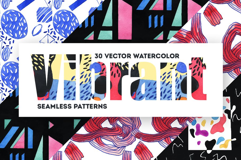 充满活力的森林水彩图案 Vibrant Woods Watercolor Patterns插图(6)
