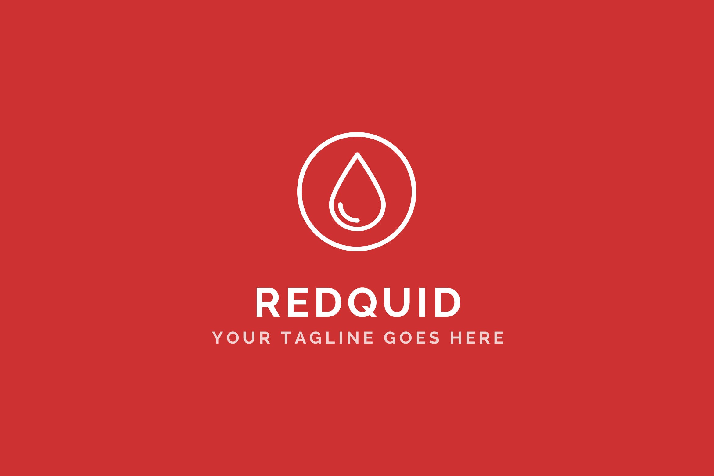 创意水滴图形Logo设计素材库精选模板 Redquid – Premium Logo Design插图