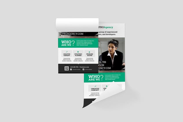 企业公司宣传DL传单设计模板 Corporate DL Flyer插图(3)